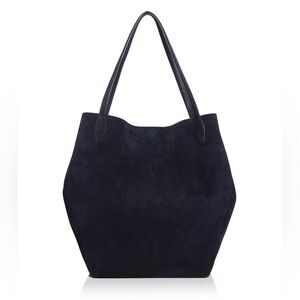 NWT Madewell The Oversized Shopper Tote in Suede in Juniper Berry